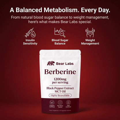 Take Control of Your Blood Sugar with Berberine (1,200mg)